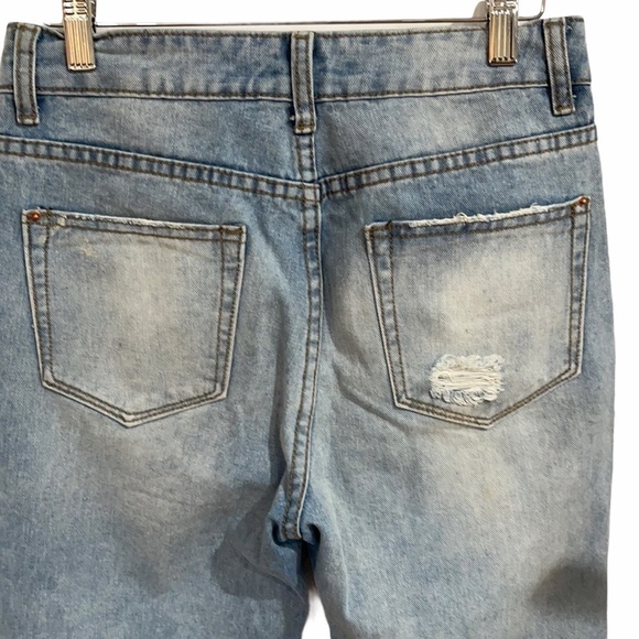 Zafsi Bling Distressed High Waisted Mom Jeans SZ 27 - Picture 4 of 5